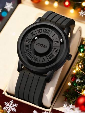 DOM 1pc Men's Watch, Advanced Technology Mirrorless Magnetic Levitation Magnetic Steel Ball Quartz Waterproof Fashionable Personalized Watch, Suitable As Holiday Gift