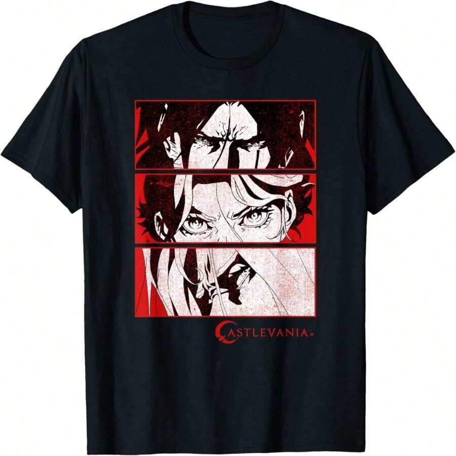 Castlevania Angry Eyes Group Panel Poster T-Shirt.jpg - Negro - Ver 1