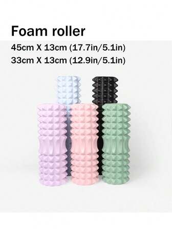 45*13cm Black Crescent Solid Foam Roller, Suitable For Fitness, Yoga, Pilates And Muscle Relaxation