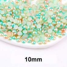 Fancy Multi Rainbow Colors, 2MM-10MM, 7 Sizes , Flatback Half Round ABS Pearls , Glue On Jewelry Beads Stones Diamond 3D Pattern Design Accessories Glitter Manicure Decal Decorations For Clothes,Bag,Shoes,Cups,Phone Covers,Handicrafts,Diy Trim.