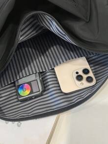 1 Stück (37cm*23cm*21cm) modische Herren Umhängetasche, Messenger Tasche, Umhängetasche, großes Fassungsvermögen, kratz- und abriebfestes Material, geeignet für Einkaufen, Dates, Treffen, Pendeln, verstellbarer Schultergurt, lässige khakifarbene Herren Umhängetasche