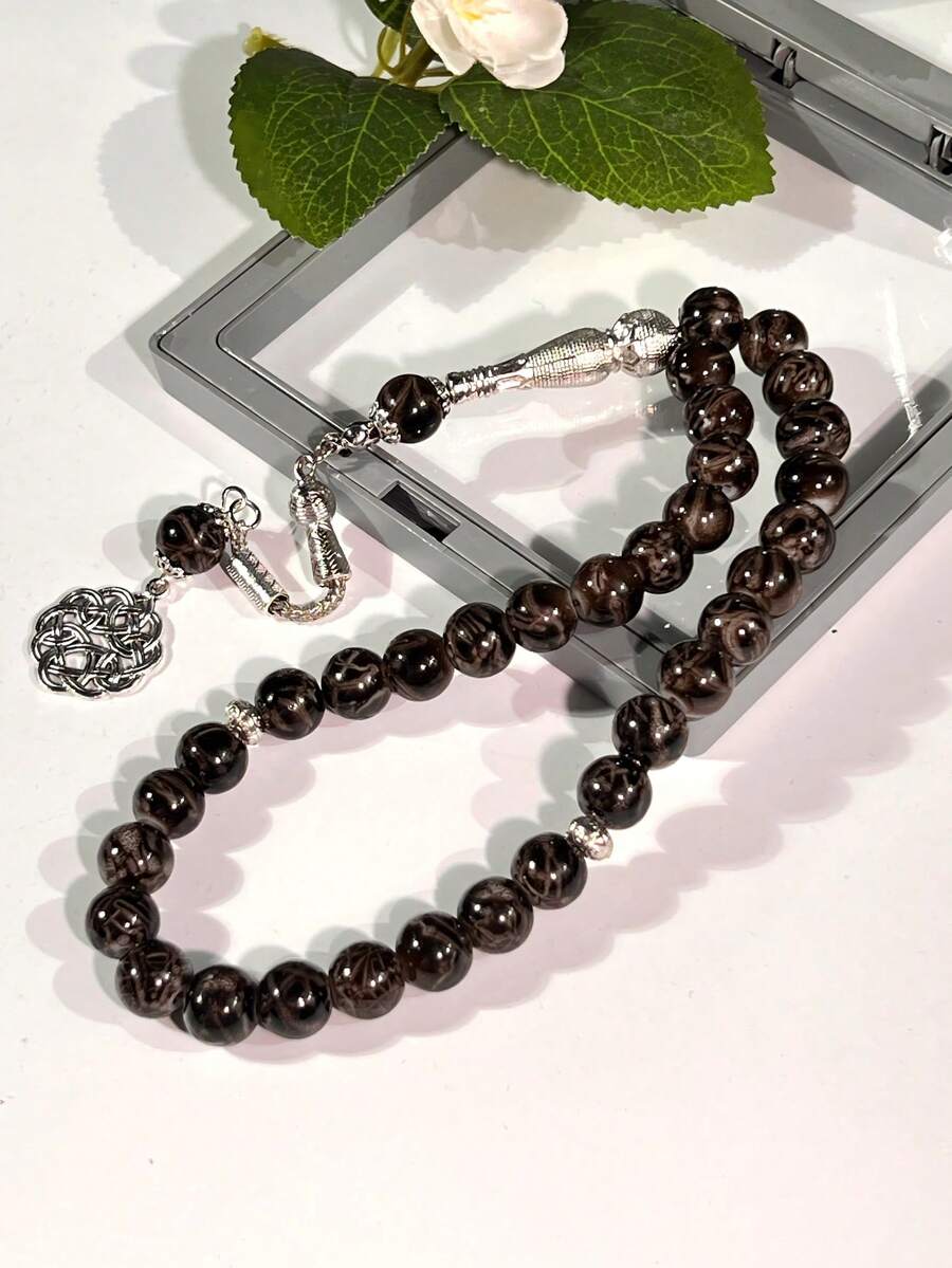 1串33颗10毫米玻璃手持念珠，穆斯林日常使用。 - 彩色 - 查看 1