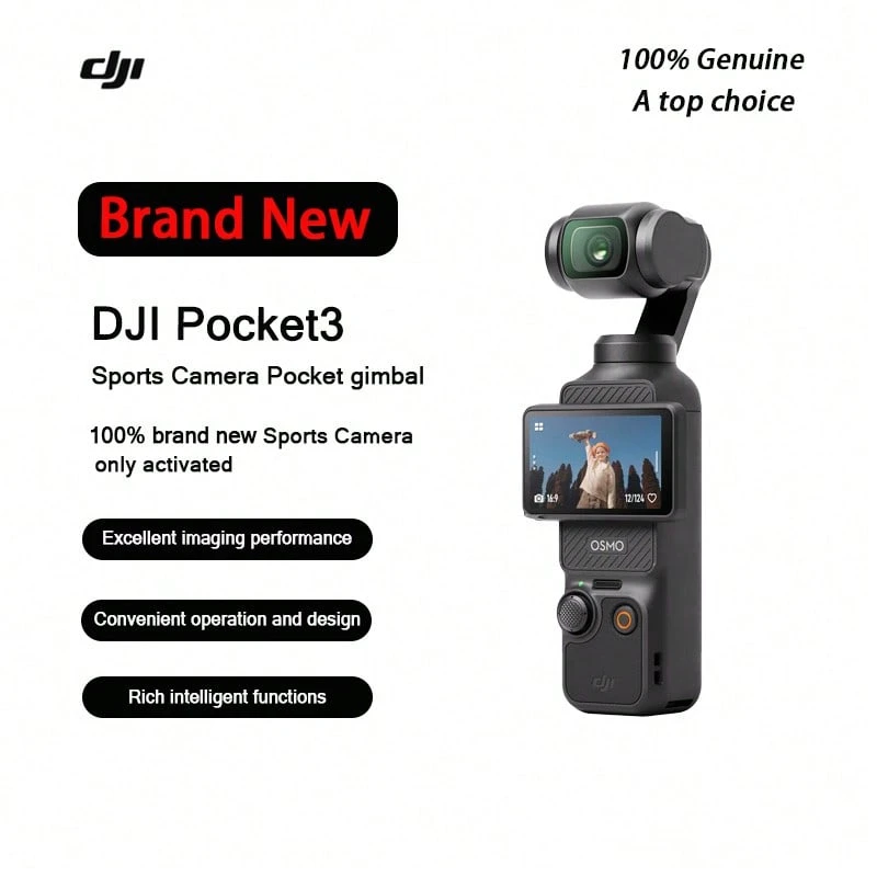 Máy quay hành động DJI Pocket 3, máy quay gimbal bỏ túi, máy quay cầm tay du lịch trang điểm vlog phát trực tiếp, bộ sản phẩm tiêu chuẩn, mới 100%, chỉ được kích hoạt. - màu đen - Xem 1