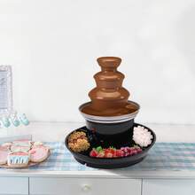 40W 3-Tier Stainless Steel Chocolate Fondue Fountain Machine, 1LB Capacity Electric Melting Waterfall Maker For Party Wedding Birthday Family Gathering - US A Type Plug(110-127V) - View 6