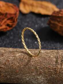 1枚925纯银奢华编织细戒指，复古扭绳设计，简约高端素圈戒指，送给女朋友的礼物 - 麻花素銀戒指 - 查看 11