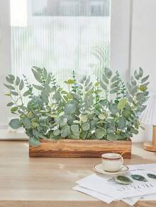 50pcs/25pcs/1pc Artificial Mixed Eucalyptus Branches & Leaves Bulk, 4 Types Fake Green Eucalyptus Leaves Decor Picks, Artificial Green Plant Branches Spray, Suitable For DIY Bouquets, Flower Arrangements, Home Decor - Multicolor - View 4