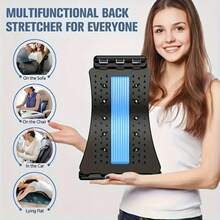 4-Level Adjustable Lumbar Stretcher For Lower Back Pain Relief, Scoliosis Spine Correction Board, Spinal Decompression Support Pad