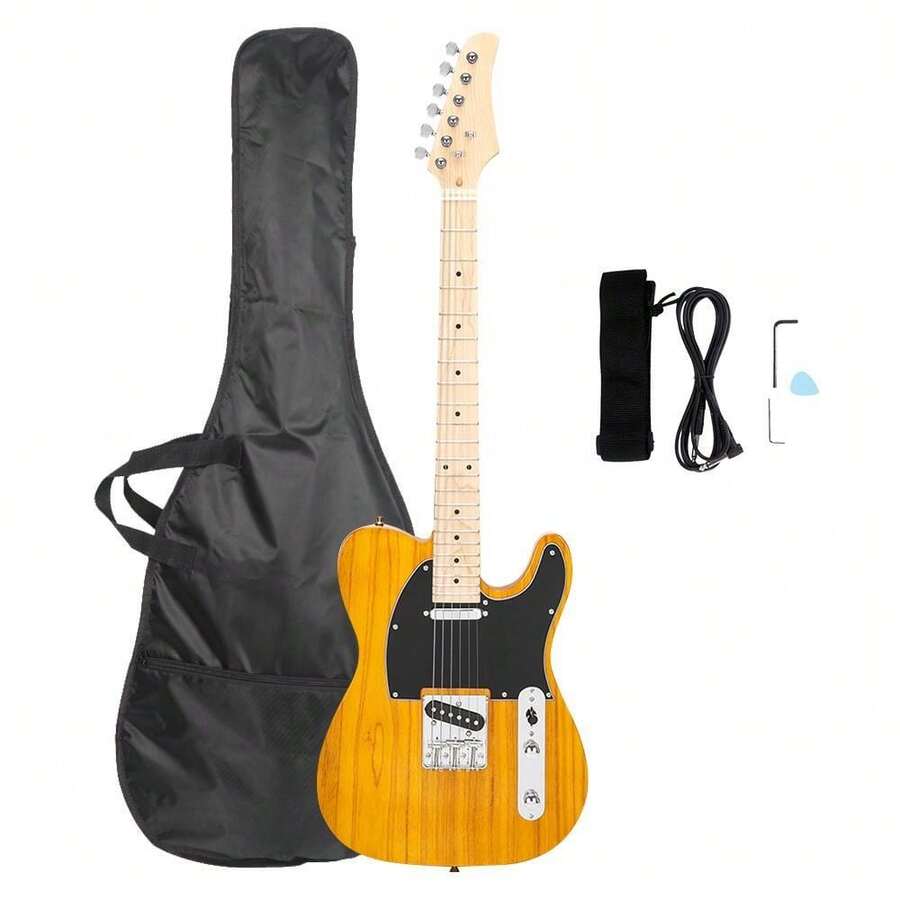 GTL Maple Fingerboard 39" Electric Guitar Gigbag Right Handed Yellow - Default - View 1