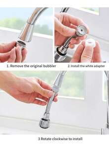 1pc Creative 360° Rotatable Faucet Extender With 2 Modes-Longer, Spin, Splash-Proof Nozzle For Upgraded Kitchen Water Saving! - Multicolor - View 9