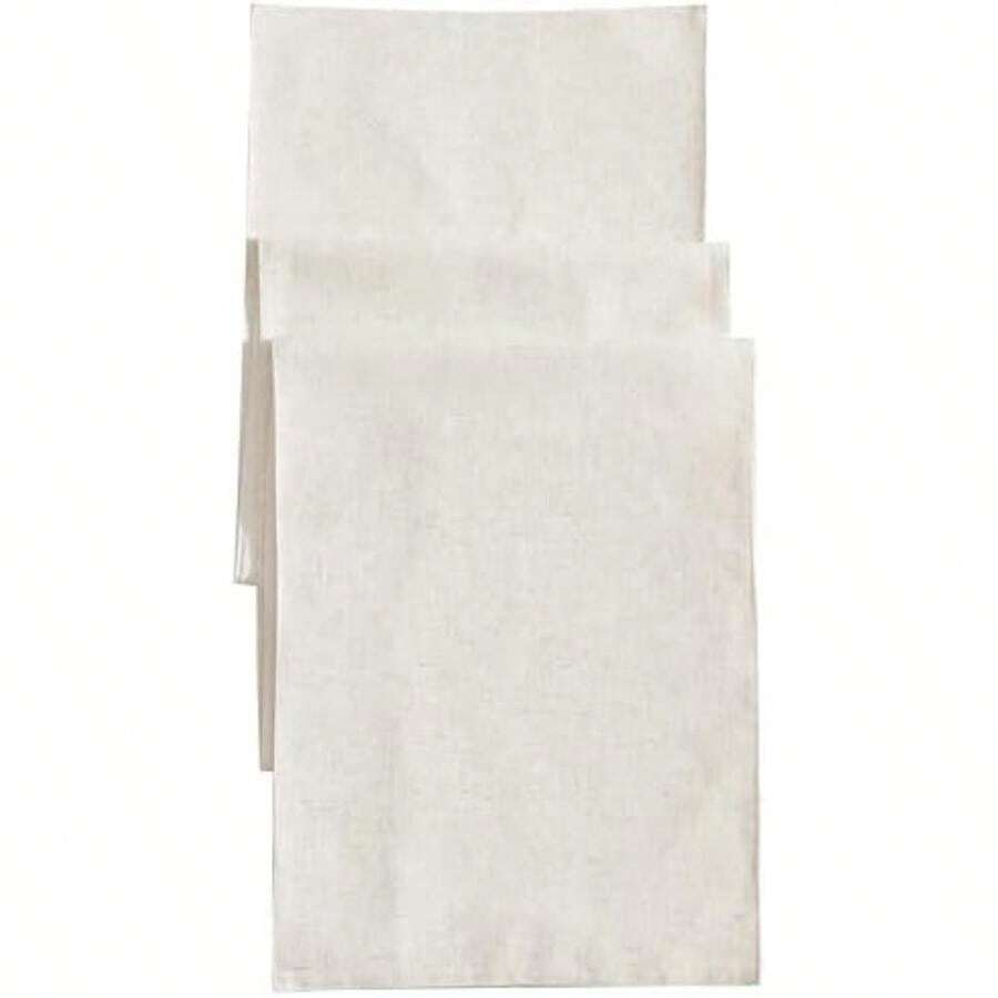 Dothan - Mantel de Mezcla de Lino de Lujo para Comedor Formal, día Festivo, Boda o Fiesta, 60 x 144 Pulgadas, Color Gris Pardo(228.6 x 40.6 cm (Rectangular) Gris pardo) - Multicolor - Ver 1