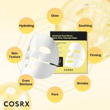 SLAWAdvanced Snail Mucin Glass Glow Hydrogel Face Masks Skincare 3 EA Collagen Face Mask Travel Essentials Overnight Face Mask Korean Skin Care Stocking Stuffers For Women - 蝸牛黏液 - 查看 5