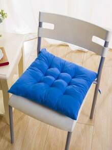 1/4pcs Casual Polyester Chair Cushion, Machine Washable, Durable Knitted Design, Comfortable Support, Suitable For Garden, Dining, Office Chairs, Versatile Use, Size 40x40x5cm, Living Room Chair Pad