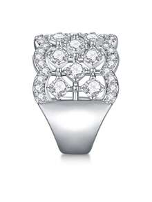 925纯银莫桑石戒指，女士款，低过敏性，高端订婚/结婚戒指，情人节/生日礼物，防氧化礼盒包装 - 戒指 - 查看 9