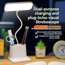 Desk Lamp, LED Flexo With Night Light, 3 Modes Dimmable LED Desk Lamp With 360° Gooseneck, Eye Care Desk Light For Study Office Reading