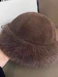 Fluffy Korean Style Winter Hat For Women, Thickened And Thermal-Lined Cute Solid Color Mongolian Style Outdoor Windproof Warm Hat Women's Hats, Winter Hats For Women, Versatile European And Korean Style Headwear, Essential Winter Warmer, Faux Fur Headband, Knitted Hat, Women's Hats And Hoods, Valentine's Day Gift - Multicolor - View 15