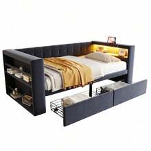 Futons - Dark Gray + Flannelette - View 6