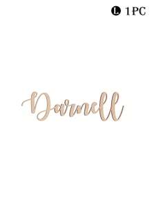 LICVIC 1/2件装木质姓名牌，适用于婚礼、新娘送礼会、个性化定制、家居装饰、礼品背景板、派对、情人节、客厅等场合。 - 彩色 - 查看 12