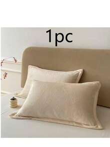 1 Peça Embalada, Multicor, Travesseiro de Veludo de Leite Grosso e Confortável. Travesseiro de Cabeceira, Estilo Moderno, Quente no Inverno, Protege o Pescoço, Travesseiro Retangular, Travesseiro de Veludo, Incluindo Enchimento de Travesseiro, Adequado para Quarto, Sala de Estar, Casa, Quarto, Tamanho Adulto, Quente e Confortável, Macio, Amigável à Pele, Travesseiro de Cabeceira de Cor Sólida, Inverno, Presente de Natal Perfeito, Muito Vendido. Conjunto de Capa de Travesseiro e Enchimento de Travesseiro. - Multicolorido - Visão 8