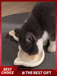 2 piezas Tazón de plástico multicolor para gatos, en forma de gato de dibujos animados, plato para mascotas amigable con los bigotes - Adecuado para comida seca/húmeda y agua - Fácil de limpiar, comida seca, aperitivos y comida enlatada húmeda, plato para almacenar residuos de huesos, plato para almacenar cáscaras de nueces. Rellenos de calcetines navideños, regalos, regalos divertidos, Ramadán, regalos personalizados - 300ml - Ver 5