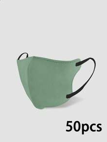 50pcs/Pack Disposable 3-Ply Thin Breathable Fashion Mixed Color Face Masks - Breathable & Comfortable, Unisex, Suitable For Outdoor Activities, Stylish & Lightweight Cloth Mask