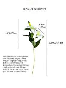 1pc Lily Artificial Flower Fake Flower Decoration Bedroom Living Room Dresser Artificial Flower Interior Decoration Fake Flower Day Lily Flower Pink/Blue/White, Valentine Day, Gift Gifts Birthday Graduation