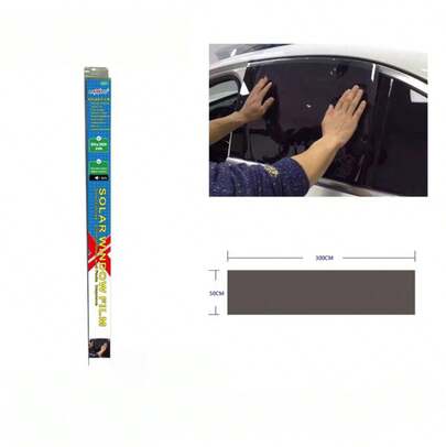1 Pellicola solare in PVC per auto 50*300CM per protezione del finestrino dell'auto, accessori per auto, pellicola per finestre, protezione solare