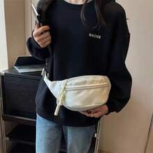 Belt Bag,Fanny Packs For Women,Sport Bag Waist Bag Fanny Pack For Mobile Phone For Running For Hiking For Cycling For Exercise Nylon Fashionable Casual Minimalist For Men For Women For Student - 白色 - 查看 8