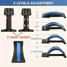 4-Level Adjustable Lumbar Stretcher For Lower Back Pain Relief, Scoliosis Spine Correction Board, Spinal Decompression Support Pad