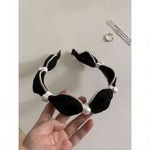 1pc Women Faux Pearl Decor Fashionable Headband For Hair Decoration Elegant Tiaras,Hairband,Hair Hoop Headbands - 彩色 - 查看 2