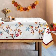 Arquiel Thanksgiving Turkey Tablecloth Waterproof, Fall Harvest Pumpkins Table Cloth Rectangle Stain Resistant, Washable Table Cover For Home Kitchen Dining Party Decoration (55*70 Inch) - ColorB - View 1