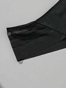 纯色无缝低腰女士性感丁字裤，黑色 - 黑色 - 查看 5