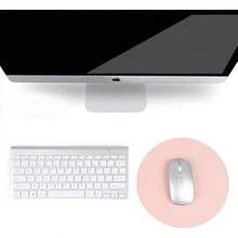 2-Pack Almohadillas para Ratón, Ultra-Finas e Impermeables, Piel de PVC, Bordes Cosidos, Adecuadas para Computadoras, Laptops, Varias Almohadillas para Ratón, Uso en Oficina/Hogar (Blanco, 8.66 Pulgadas) - rosado - Ver 4