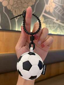 1 pieza Llavero creativo con colgante de balón deportivo de cuero, baloncesto, fútbol, fútbol americano, voleibol, béisbol, billar, decoración de llavero, accesorio para bolso, regalo para estudiantes, amigos, familia, San Valentín, cumpleaños, accesorio de fiesta - Multicolor - Ver 10