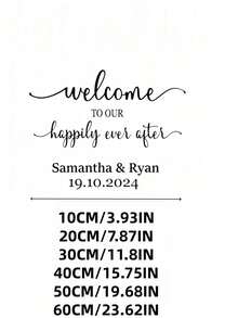 Personalized Wedding Stickers - Customized Bride & Groom Names And Date, Elegant Gold Font With Floral Arch Design, Suitable For Mirror, Wedding Board Etc, Bride & Groom Name And Wedding Date Labels, Wedding Party - Multicolor - View 5