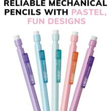 BIC XtraSmooth Pastel Mechanical Pencils With Erasers Medium Point 0.7mm 24Count Pack Bulk Mechanical Pencils For School Or Office Supplies - 石墨鉛筆粉彩筆桿 - 查看 6