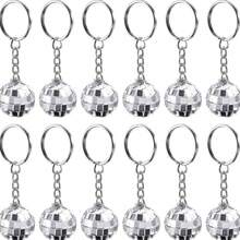 2/10/40pcs Mini Disco Ball Keychains, Shiny Key Chains, Bag/Backpack Pendant, Phone Charm, Women Gift, Wedding/Party Favor (Random Style)