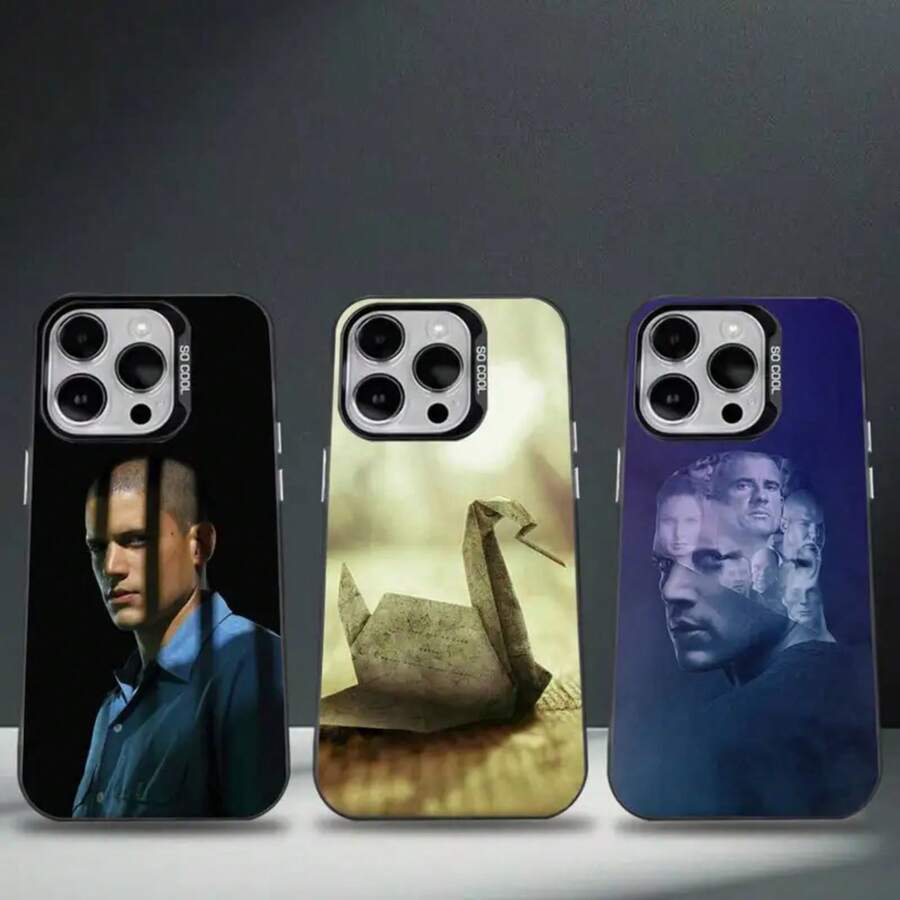 Funda de teléfono de la película Prison Break para 17,16,15,14,13,12,11,Pro,Max,Plus, anti-caída, negra mate dura - z7 - Ver 1