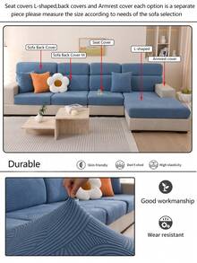 1 Stück Universal Stretch-Sofaüberzug All-Inclusive Sofakissen-Abdeckung staubdicht Waschbare Sofabezug für Wohnzimmer, geeignet für L-förmige und 1234-Sitzer Sofas