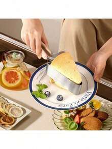 1pc Stainless Steel Cake Slicer Knife And Double Handle Cake Server, Adjustable Cake Cutter Set For Cake Serving, Pie Serving, Wedding Cake Cutting - Multicolor - View 1