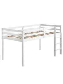 Twin Size Low Loft Bed With Ladder And Guardrail For Toddler Teen Boy Girl - mặc định - Xem 5