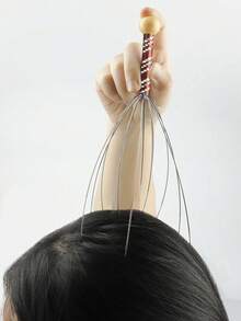 1/2个头部按摩器,头部抓挠头皮按摩器,头皮按摩放松抓挠器,头部按摩促进头发生长并缓解身体压力,护发,美容美发工具,头发护理 - 彩色 - 查看 4