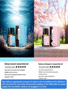 Humidificador de aire mini con 6 aceites perfumados, tanque grande de 180ml, luz de ambiente de 7 colores, para dormitorio y coche (promoción navideña, esencial de viaje)