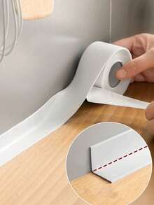 1 cuộn băng keo PVC chống thấm nước tự dính dùng cho khe nứt, thích hợp cho nhà bếp, phòng tắm, bồn tắm - trắng - Xem 1