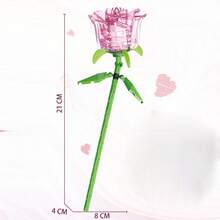 1 bộ xếp hình cây hoa hồng, bộ đồ chơi xếp hình bó hoa hồng vĩnh cửu ngày Valentine, quà tặng trang trí phòng mùa đông, mô hình bó hoa vĩnh cửu lắp ráp, quà tặng Ngày của Mẹ, sinh nhật (Hình ảnh hiển thị là sản phẩm hoàn chỉnh, sản phẩm thực tế chưa được lắp ráp, cần tự lắp ráp) - Nhiều màu - Xem 9