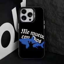 Funda para teléfono Cruz C-Cafune Me Muevo Con Dios para 17,16,15,14,13,12,11,Pro,Max,Plus, anti-caída, negra mate dura - Z4 - Ver 11