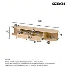 Television Stands & Entertainment Centers - Light Oak + MDF + Metal & Wood - View 8