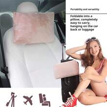 1pc 4-In-1 Travel Blanket Pillow - Plush Soft Comfortable Thick Yet Lightweight Travel Pillow And Blanket Set With Hanging Hook