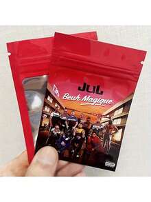 100个可重复使用的聚酯薄膜拉链收纳袋，防水防臭自封袋，包装袋，整理袋 - 紅色 - 查看 7