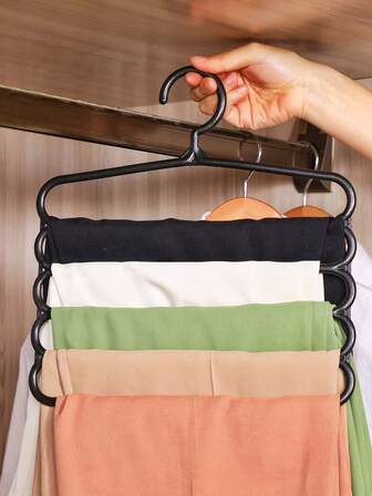 One 5-Layer Multifunctional Scarf Rack, Jeans Rack, Wardrobe Tie Scarf Scarf Storage Rack, Suitable For Holding Underwear, Underwear, Socks, Scarf, Tie Scarf, Thin Pants (Recommended Hanging Weight Less Than 1.5kg)