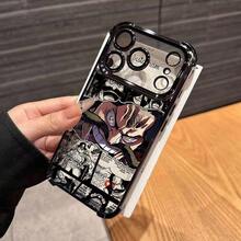 Funda de teléfono SamsungPremium Creative Popular Anime Character Gol R-Roger para Apple  17 Air 16 15 14 13 12 11 Pro Max X XR XSMAX 8 7 Plus, marco negro electrochapado con esquinas a prueba de golpes, cubierta trasera suave, diseño de lujo, funda de smartphone, moderna - Plateado - Ver 1
